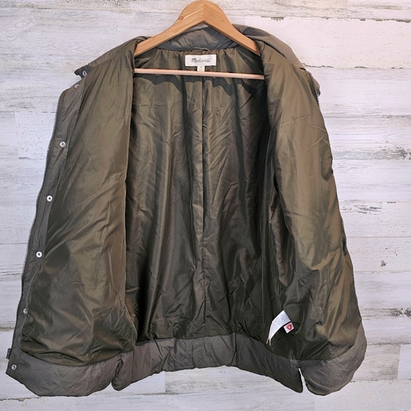 Madewell Mens Quilted Puffer Jacket In Cargo Green Medium Primaloft Gorpcore - Picture 13 of 15
